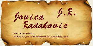 Jovica Radaković vizit kartica